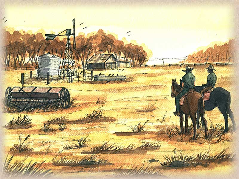 scene of an Australian landscape